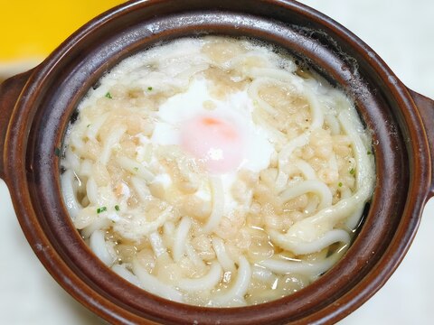 熱々♡たぬき鍋焼きうどん